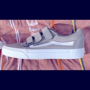 Vans women's grey Velcro sneakers
